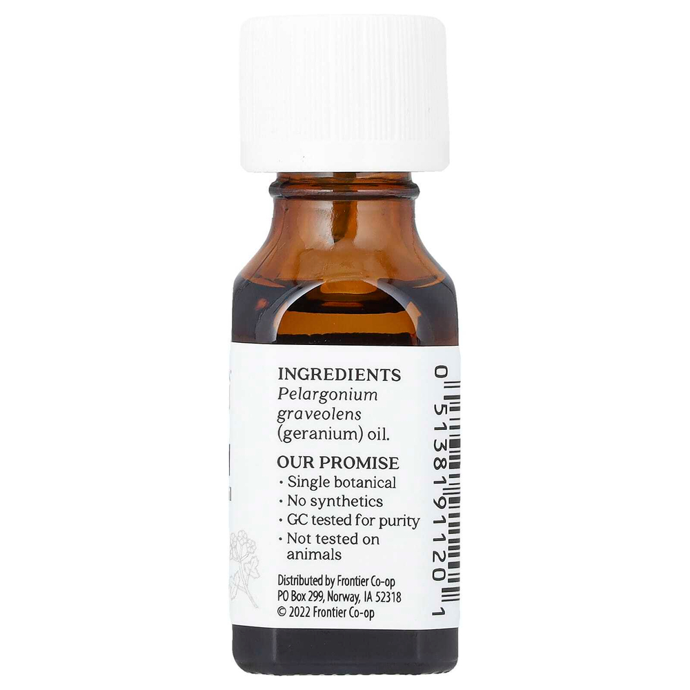 Aura Cacia, чистое эфирное масло, герань, 15 мл (0,5 жидк. унции)