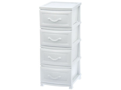 Комод 4-х секционный "Дельфин" белый