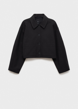 Укороченная куртка с карманами