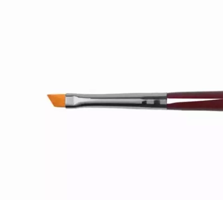 Кисть Roubloff beauty для макияжа ca06 рыжая синтетика/наклонная 6/ручка бордовая