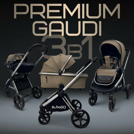 Коляска детская Bubago Gaudi 3в1 арт BG 195-2 цвет Бежевый