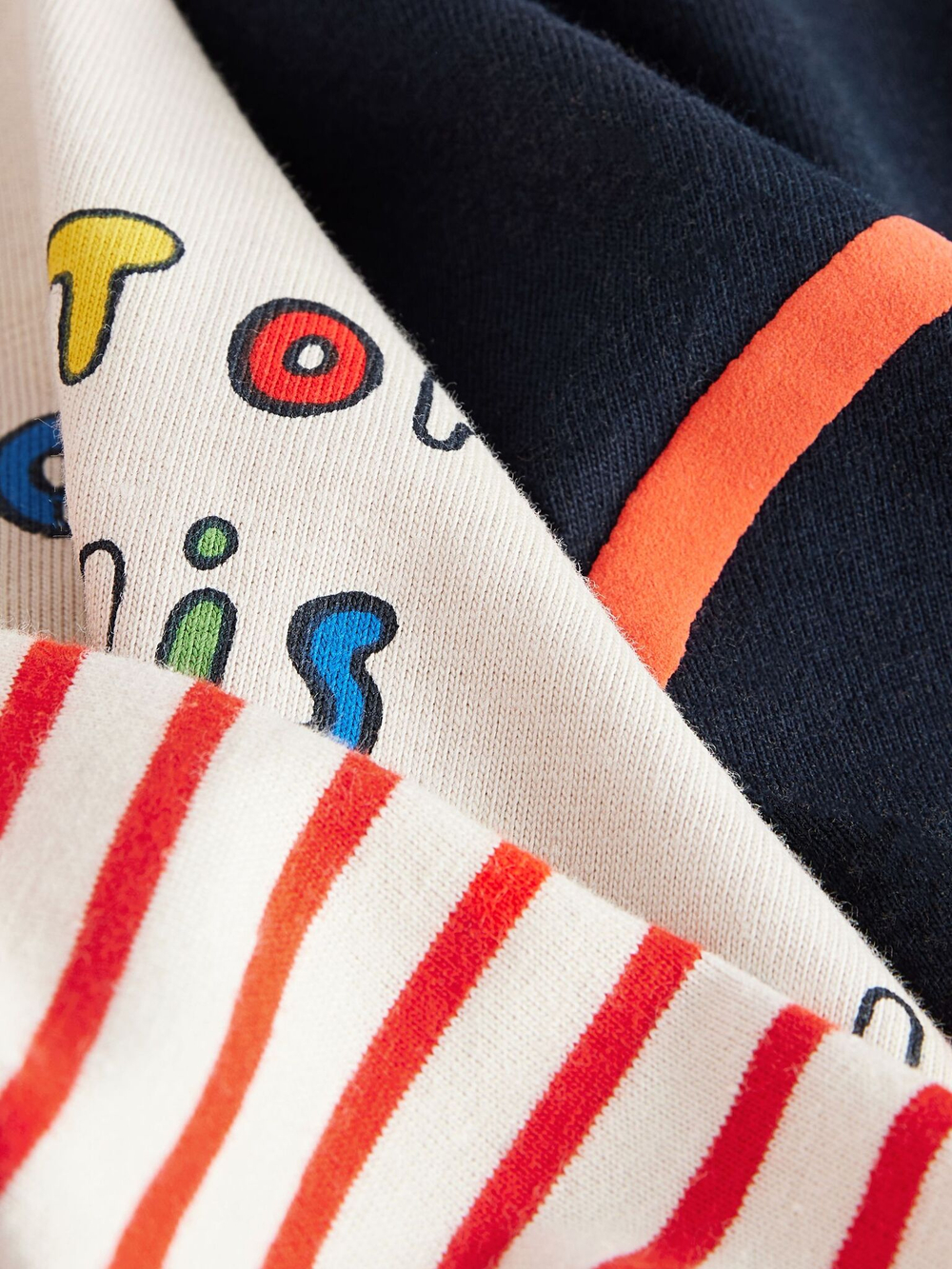 Футболка для мальчика Next E63-184, 3 шт., Красный, Бежевый, Темно-синий