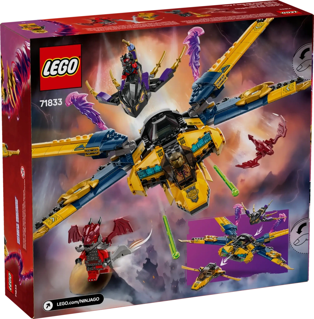 Конструктор LEGO Ninjago 71833 Суперштормовой самолет Раса и Арина