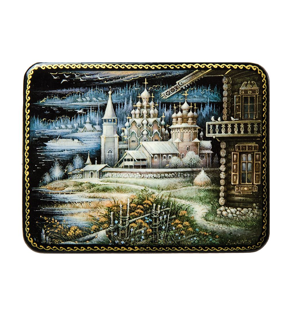 Народные промыслы ШК-19/ 7-B Шкатулка в технике декупаж «Русский север» (10х8х3,5)