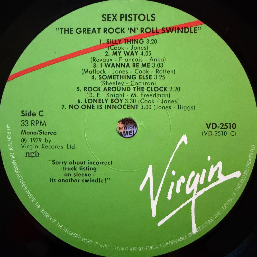 Sex Pistols ‎– The Great Rock 'N' Roll Swindle 2LP (Скандинавия 1979г.) Т