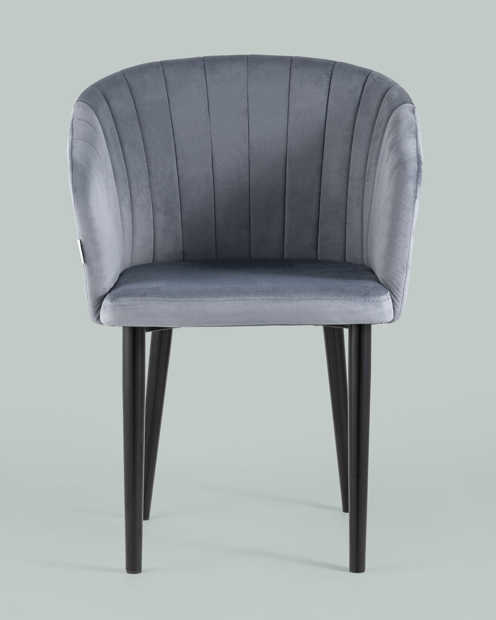 Стул с подлокотниками Нейтон велюр серый