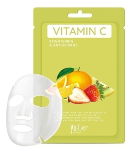 Yu.R Me Тканевая маска для лица с витамином С Vitamin C Sheet Mask, 25 мл.