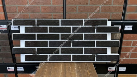 Клинкерная фасадная термопанель Paradyz Scandiano Nero ППС