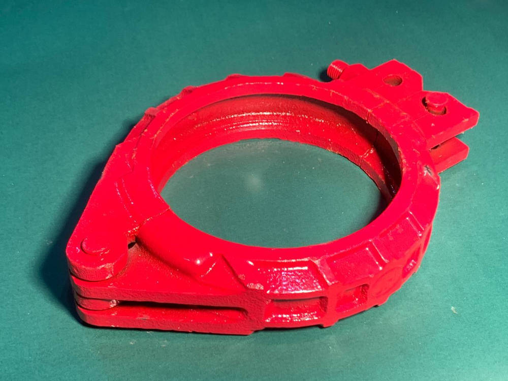Хомут бетоновода DN175 (205 мм) болтовой (красный)