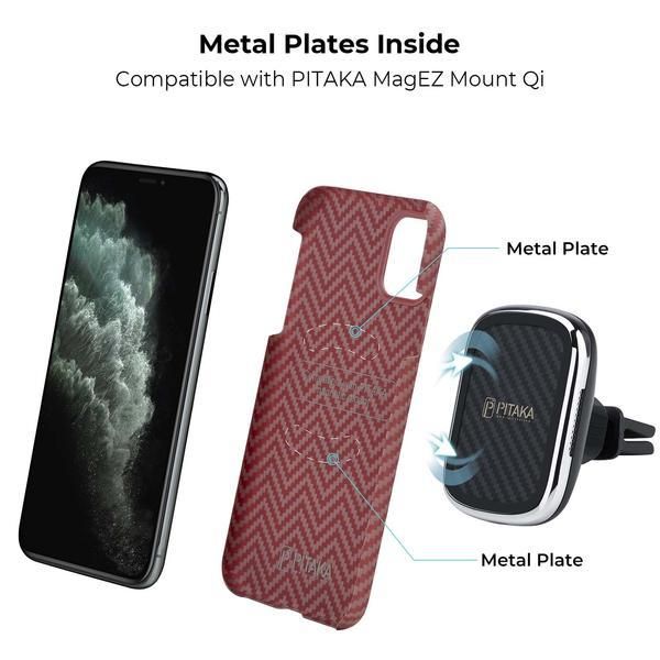 Чехол Pitaka MagEZ Case для Apple iPhone 11 Pro Max (Red/Orange Herringbone)