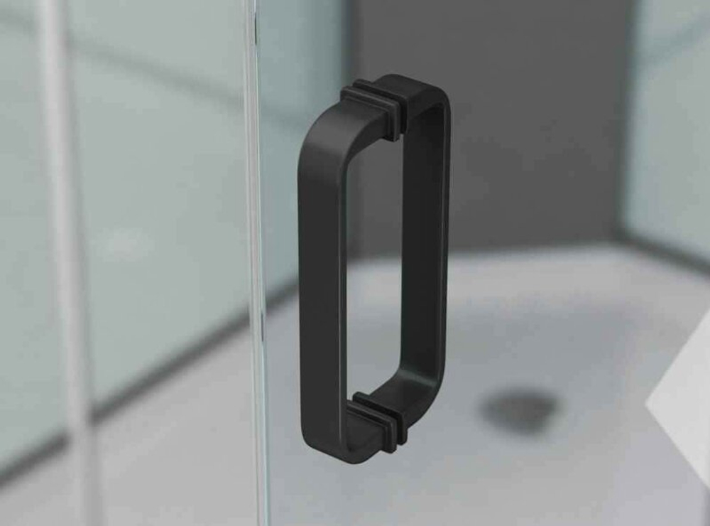Душевое ограждение Ambassador Queen 11011201Black (90х90х200) четверть круга,черный,стекло прозрачное,раздвижная,1 место