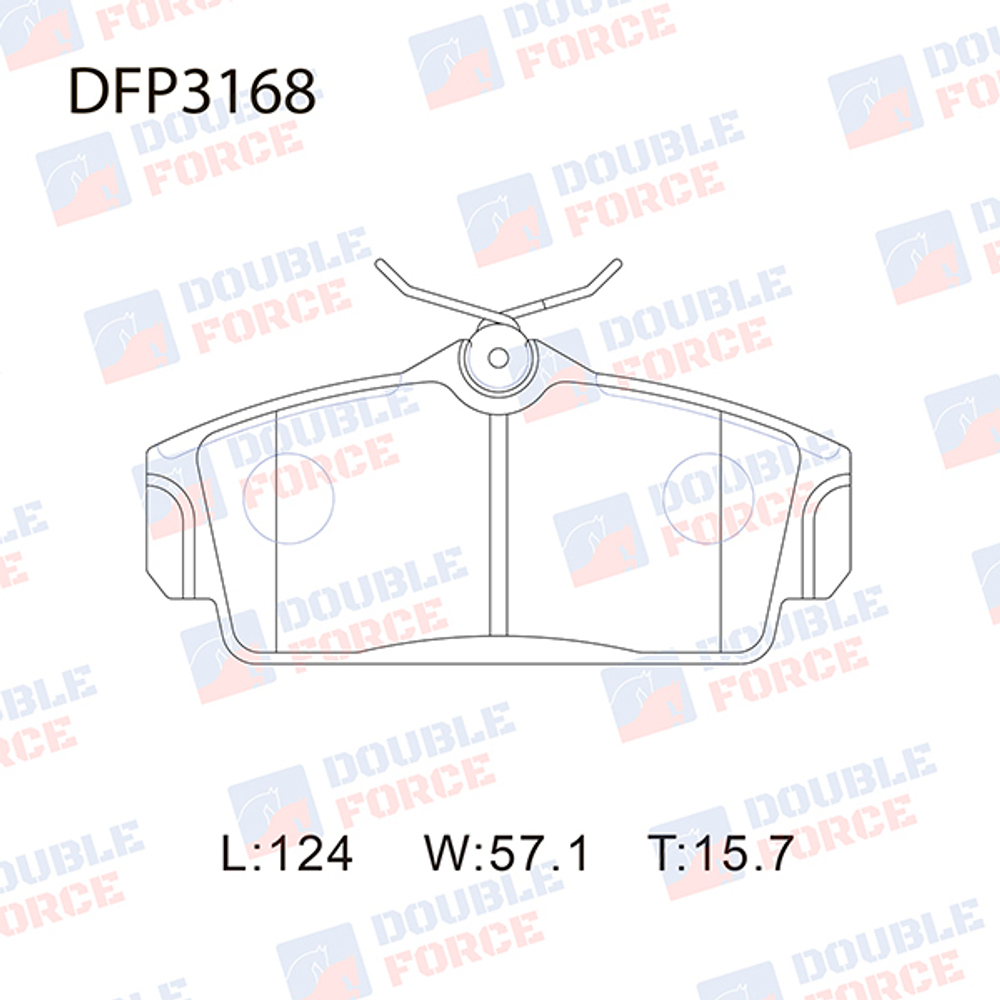 Колодки тормозные дисковые Double Force DFP3168