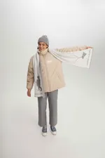 Шарф Called a Garment Kite Reversible Серо-молочный