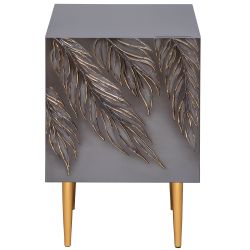 Тумба прикроватная Тропик Стайл Серый Голд левая