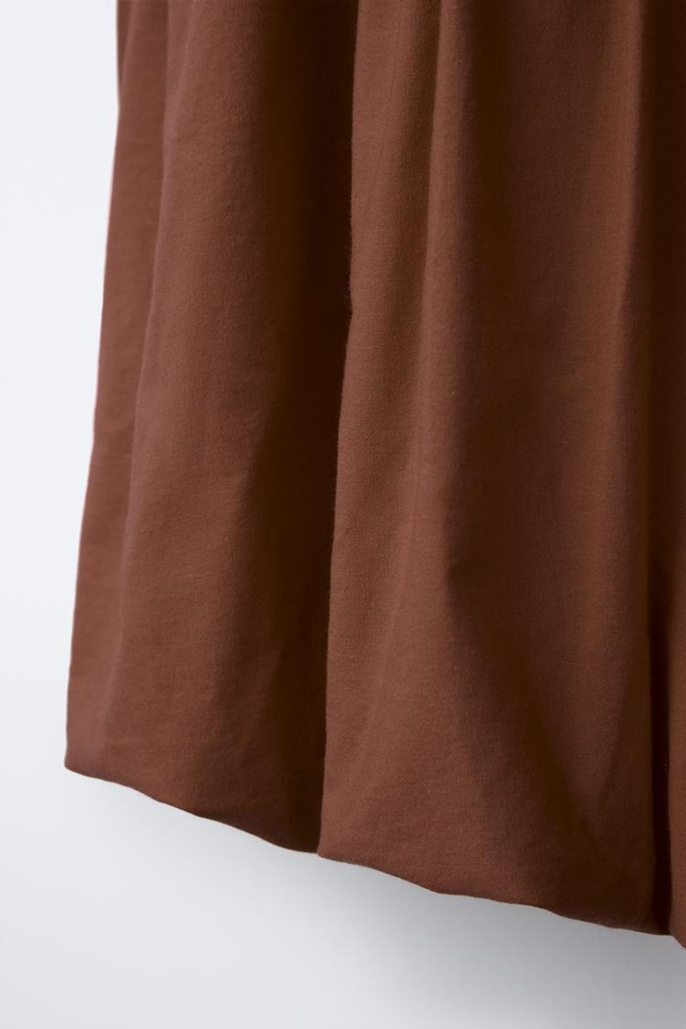 ZARA ПЛАТЬЕ ИЗ КОНТРАСТНОЙ ТКАНИ, ШОКОЛАДНЫЙ