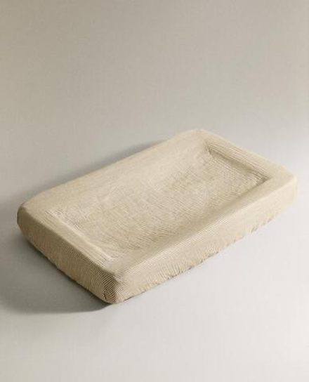 ZARA HOME ДЕТСКИЙ ЧЕХОЛ ДЛЯ ПЕЛЕНАЛЬНОГО МАТРАСИКА В ПОЛОСКУ, ЗЕЛЕНЫЙ