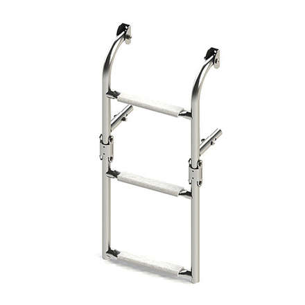 Трап складной с вертикальным креплением, 3 черных ступени (ширина 270 мм.)