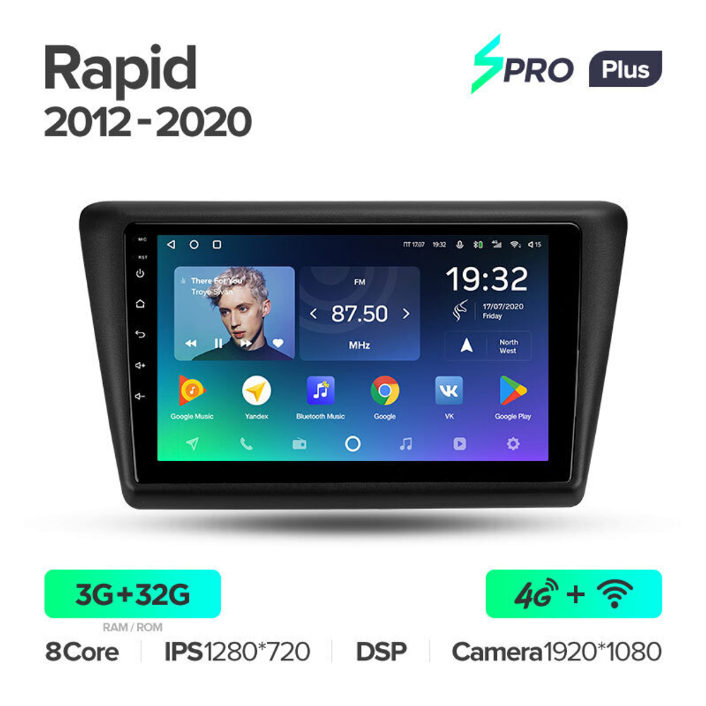 Teyes SPRO Plus 9" для Skoda Rapid 2012-2020