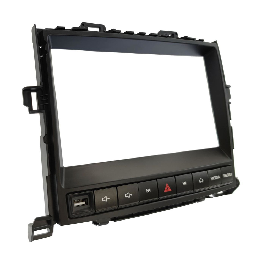Комплект рамки с разъёмами 9" Toyota Alphard, Vellfire 2008-2014 (компл. с полочкой под магнитолой)с кнопками - Car-Smart 9536K