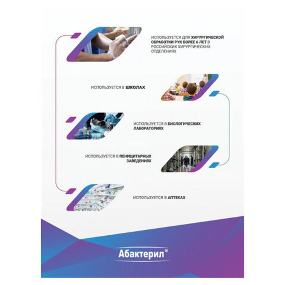 Антисептик для рук и поверхностей спиртосодержащий (64%) с распылителем 50 мл АБАКТЕРИЛ-АКТИВ, дезинфицирующий, жидкость