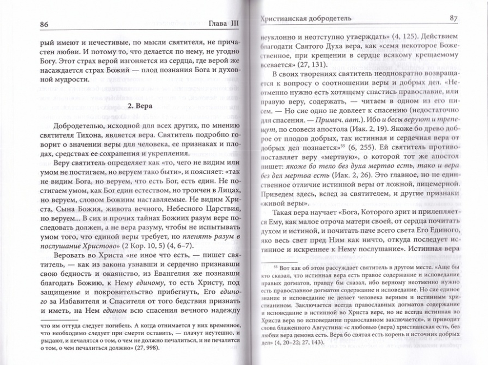 Грех и добродетель по учению святителя Тихона Задонского