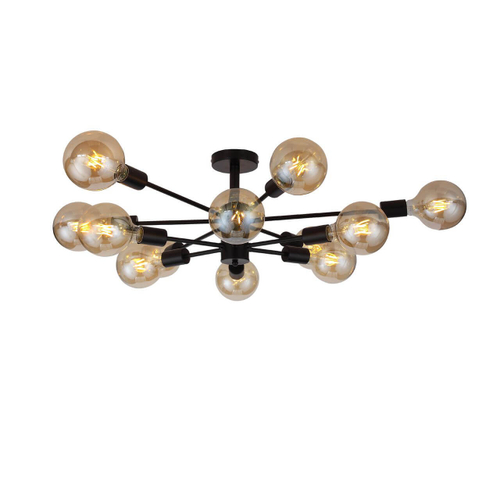 *SL419.402.12 Светильник потолочный Черный E27 12*60W