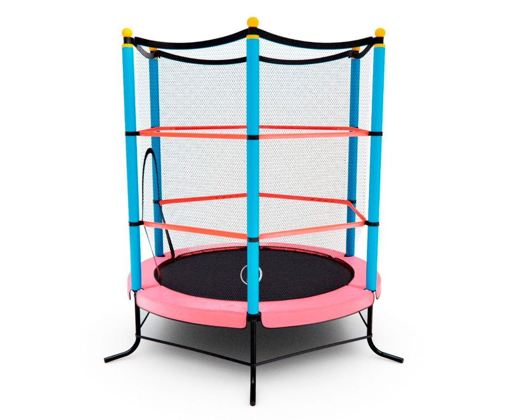 Батут детский DFC SMRKIDS 55" с сеткой, PINK