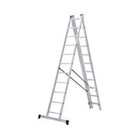 Лестница трехсекционная 11 ступеней алюминиевая