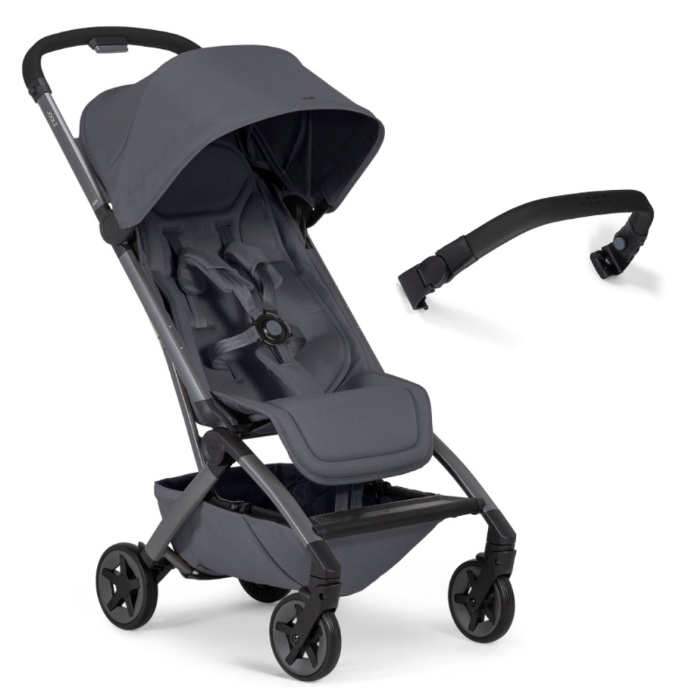 Детская прогулочная коляска Joolz Aer 2 с бампером Stone Grey/Black Carbon
