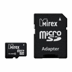 Карта памяти 4GB Class 10 MIREX +SD adapter