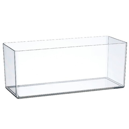 Кашпо "Classic square" (пластик) 25x10xH10см (Прозрачный)