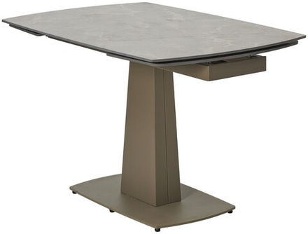 Стол М-City DISAUR Балд (Balde) 120 Латте матовый (Matt Latte Stone Solid Ceramic), Таупе (Taupe)