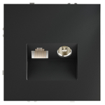 Розетка телевизионная встраиваемая VOLTUM S70 TV+RJ45 кат. 6, (графит)