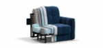 Кресло-кровать BOSS Sleep велюр Monolit синий