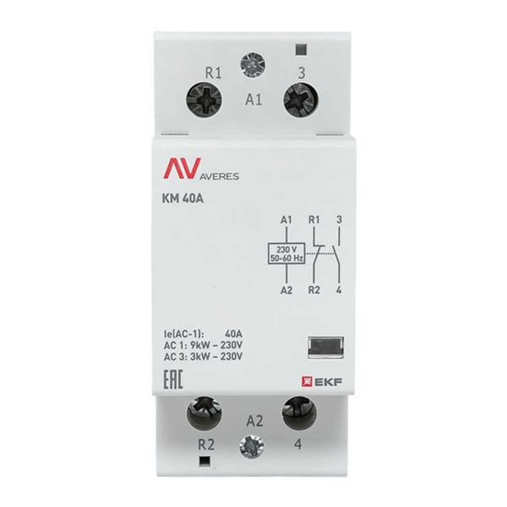 Контактор модульный EKF km-av-2-40-11-230V