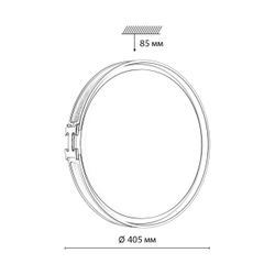 7667/DL COLOR SN 132 Светильник пластик/белый/черный/золотой LED 48Вт 4000К D405 IP43 FAVEMO BLACK