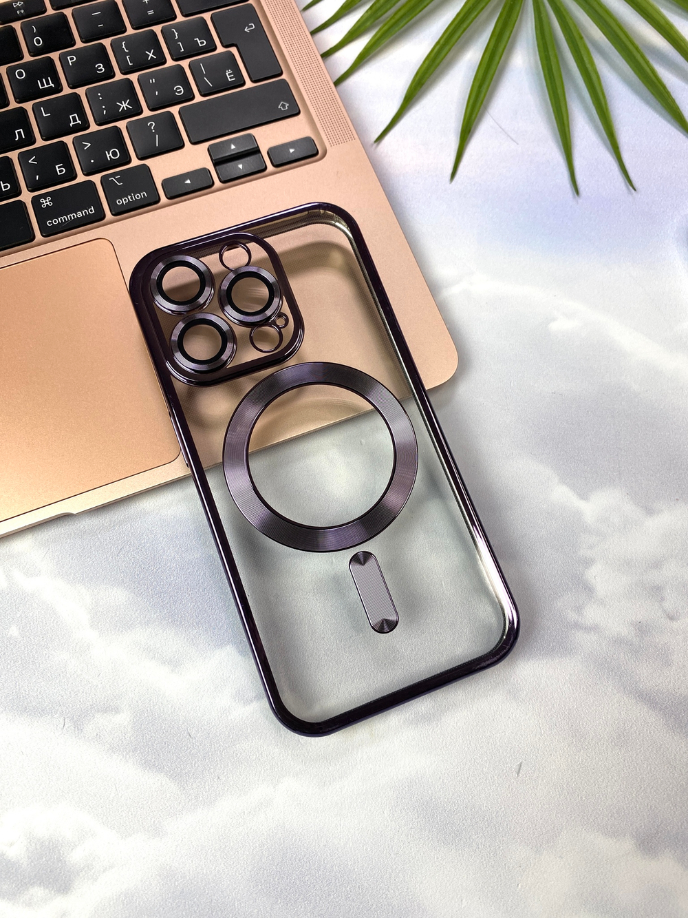 Чехол TPU "Metallic MagSafe" Фиолетовый