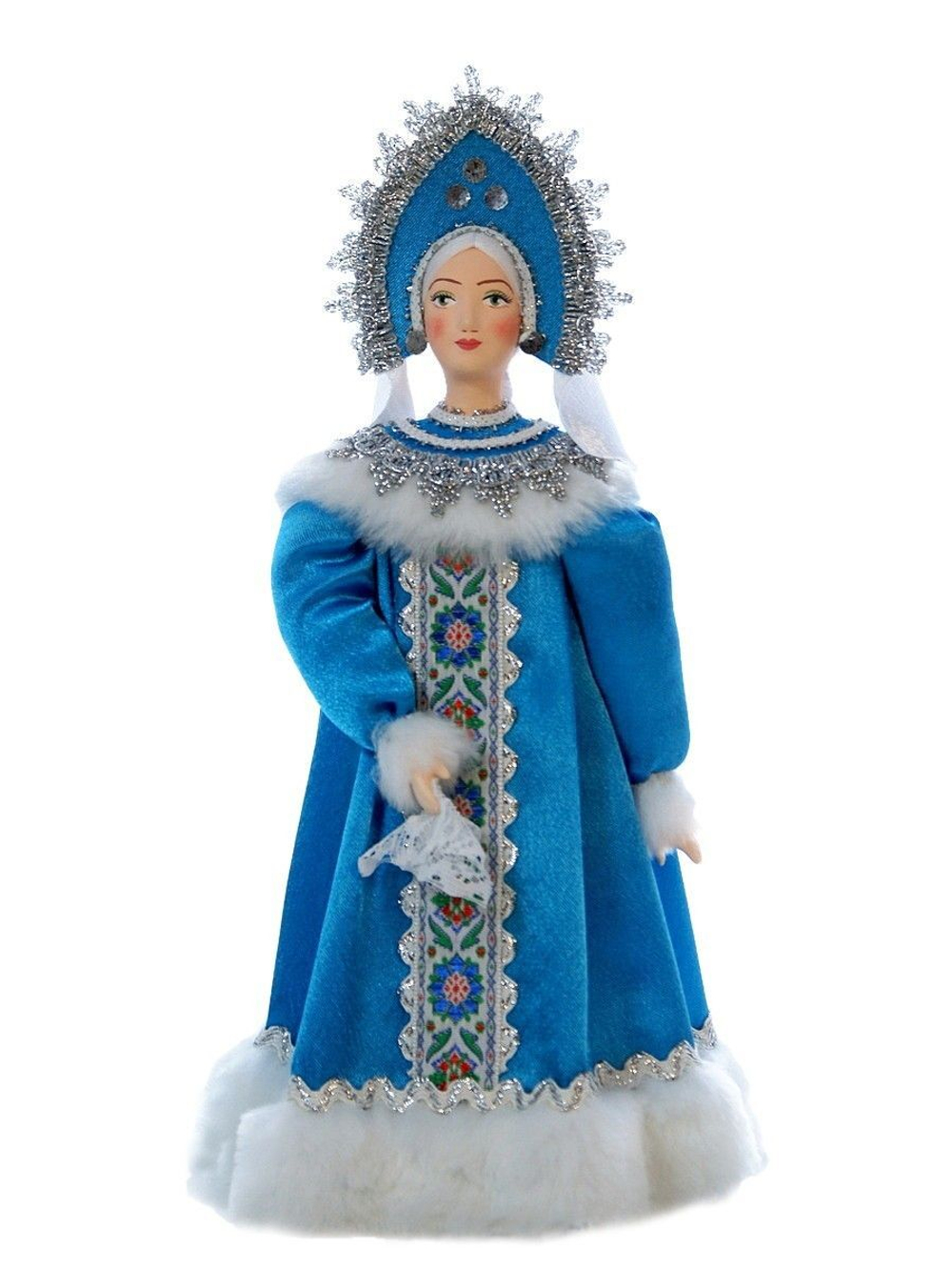 Кукла интерьерная Снегурочка под ёлку в русском костюме