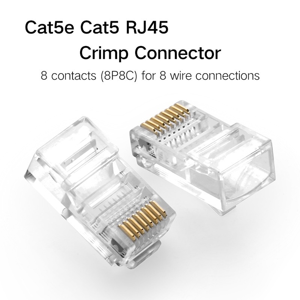 Коннектор RJ-45 (8p8c), категория 5e Netko 10 шт./упак.