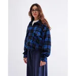 Рубашка БИЧ с шерстью клетка синяя