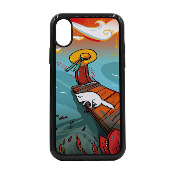 Чехол пластиковый для айфона X/XS "На берегу"