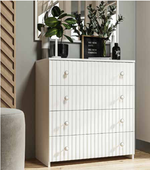 Комод-4 МДФ 4 ящика Белый/бел.береза