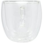 Стеклянный стакан Manti объемом 250 мл с двойными стенками и подставкой из бамбука, 2 шт.