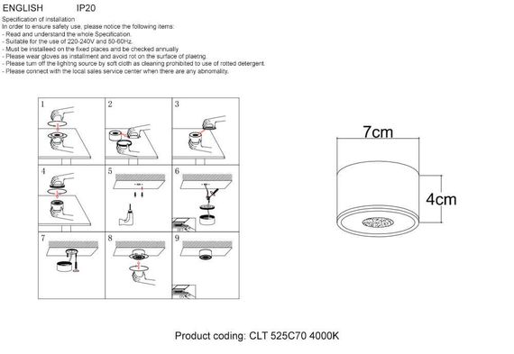 Потолочный светодиодный светильник Crystal Lux CLT 525C70 GO 4000K