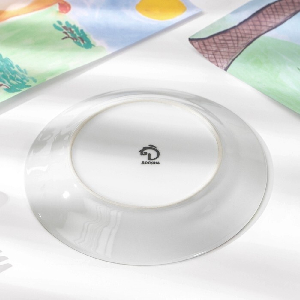 3850490 Набор детской посуды Доляна «Щенок», 3 предмета: кружка 230 мл, миска 400 мл, тарелка d=18 с