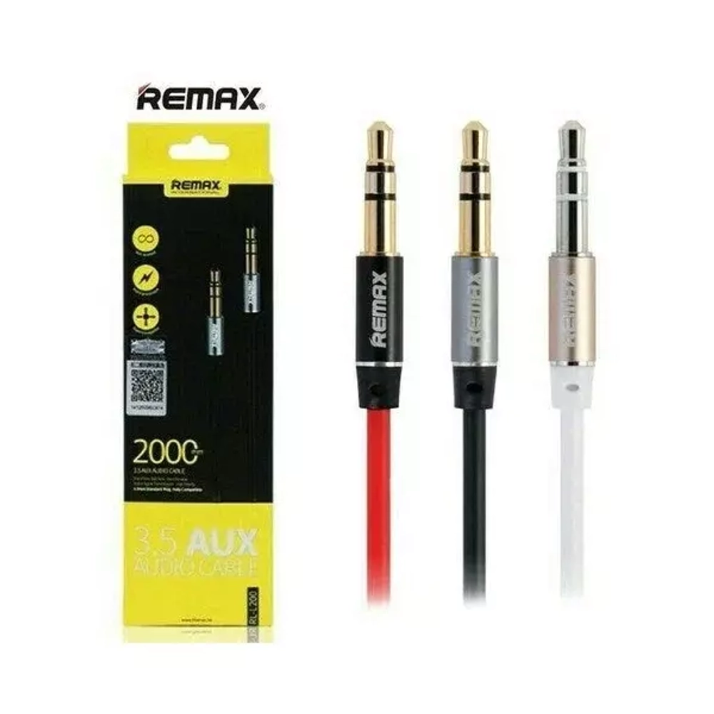AUX cable 2m RL-L200 Black Remax, купить, кабель AUX, черный