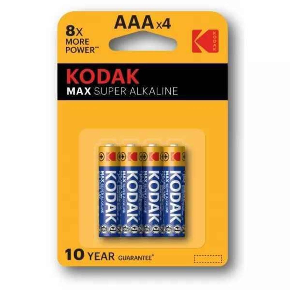 Батарейка алкалиновая Kodak LR03-4BL MAX SUPER 4шт