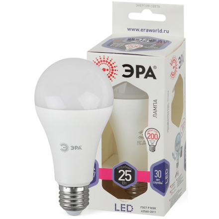 Лампочка светодиодная ЭРА STD LED A65-25W-860-E27 E27 / Е27 25Вт груша холодный дневной свет