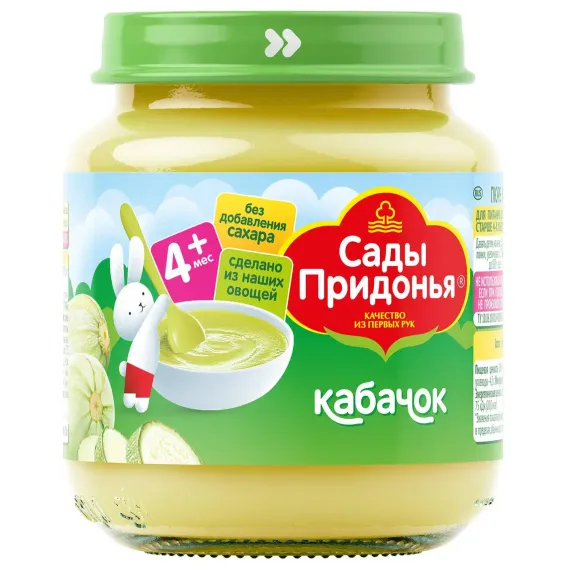 Пюре Сады Придонья кабачок 120г с 4месяцев