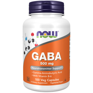 Now Foods GABA 500 mg 100 / 200 veg capsules, ГАБА, Гамма-Аминомасляная кислота